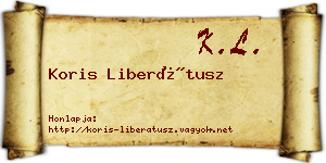 Koris Liberátusz névjegykártya